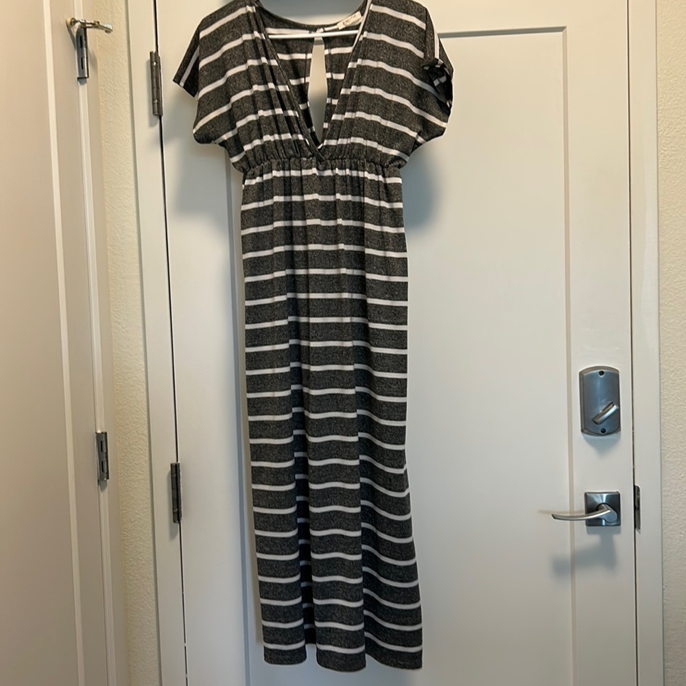Exist Grey and White Striped Dress